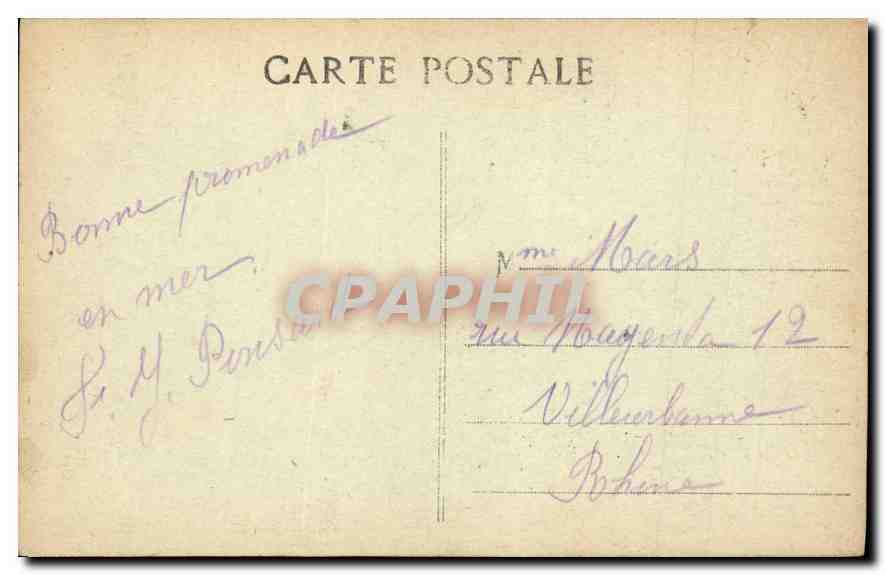 CPA Marseille La Corniche Le Prophete — Verso