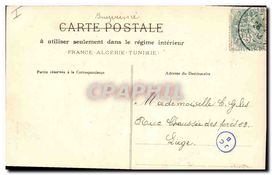 CPA Marseille L'Eglise Saint Vincent de Paul (Reformes) — Verso
