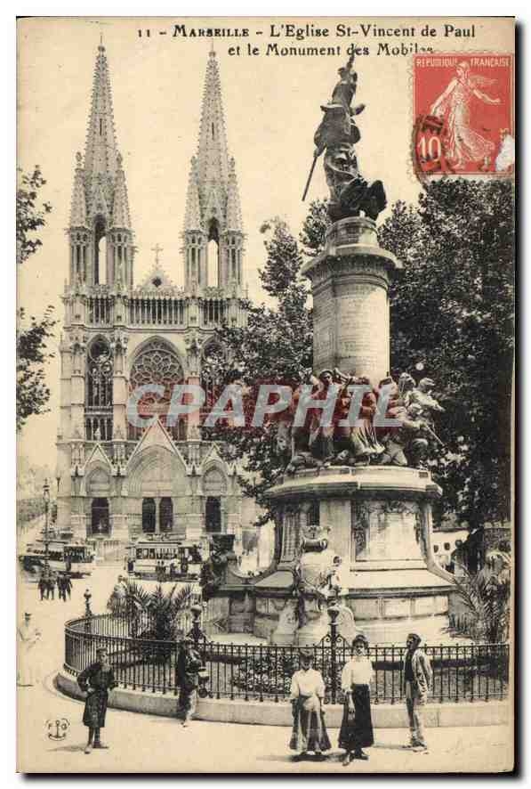 Marbrielle - L'Église St-Vincent de Paul et le Monument des Mobilisés