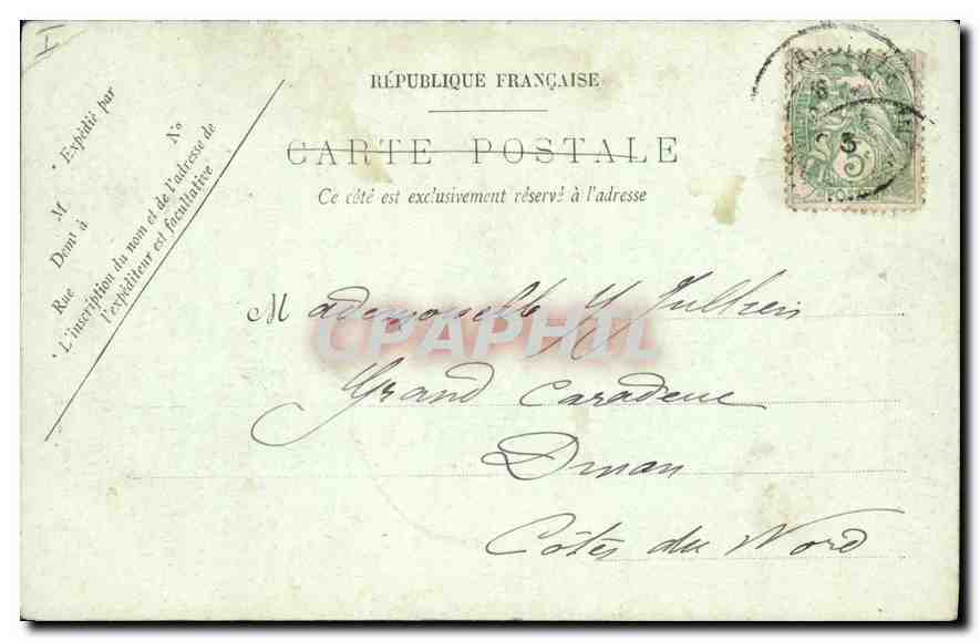 CPA Marseille Eglise des Reformes — Rückseite