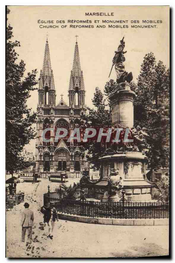 Marseille — Église des Réformés et Monument des Mobiles — éditeur non visible