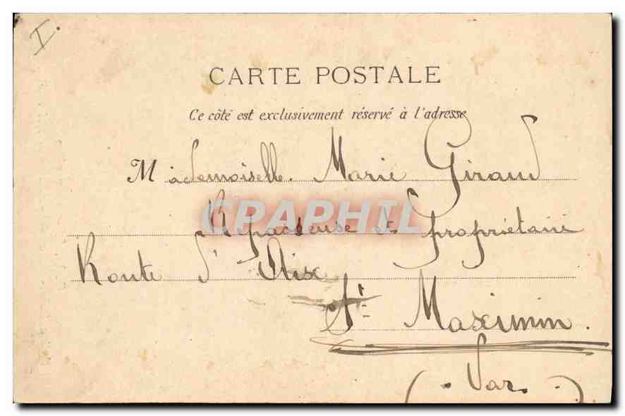 CPA Marseille Eglise St Vincent de Paul (Les Reformes) — Verso