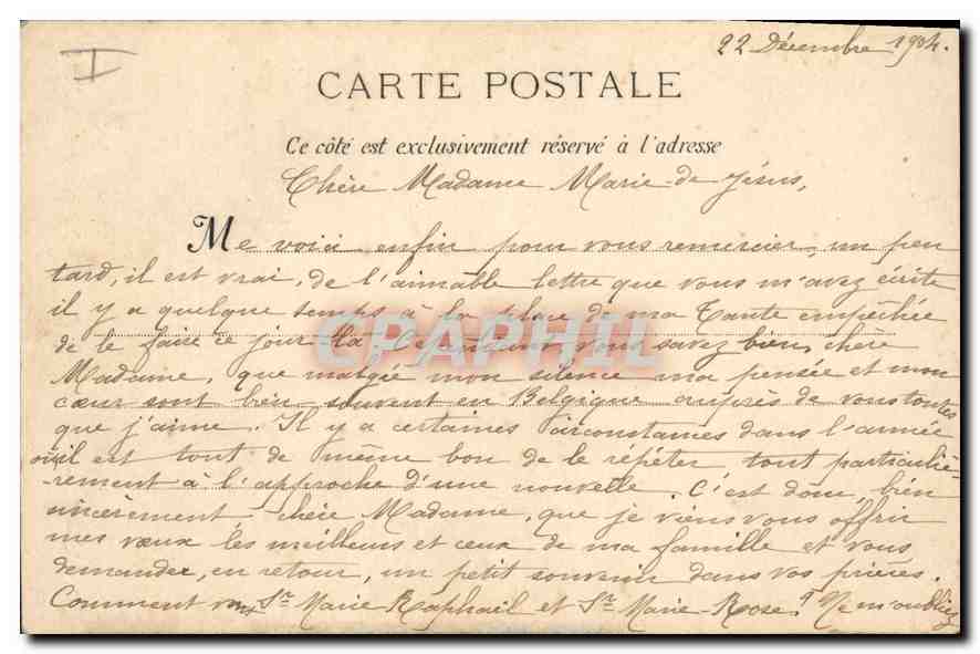 CPA Marseille Eglise St Vincent de Paul (Les Reformes) — Rückseite