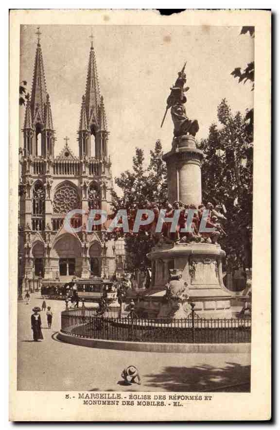 Marseille - Église des Réformés et Monument des Mobiles - Él.