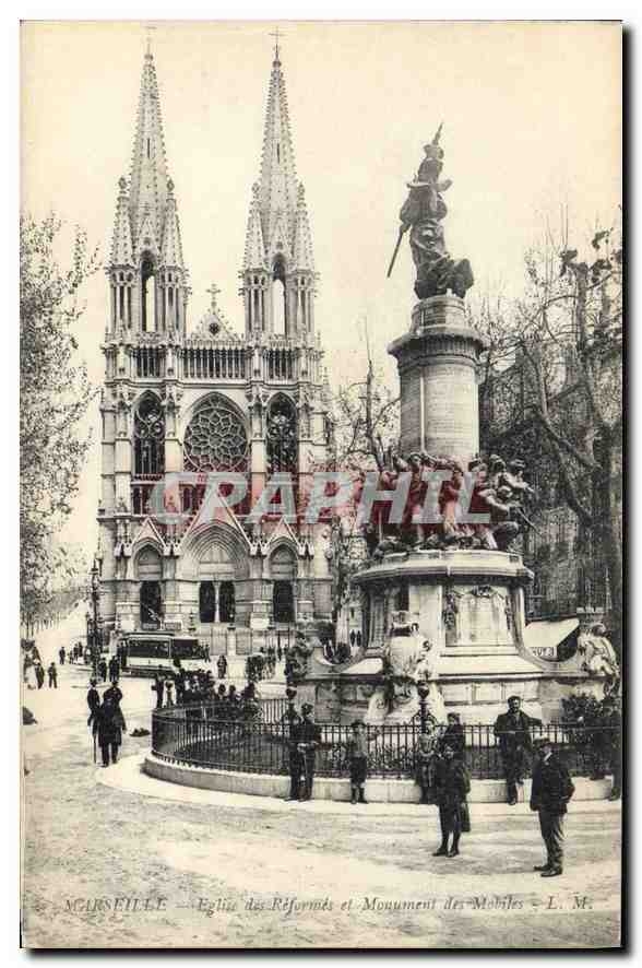 Marseille — Église des Réformés et Monument des Mobiles — L. M.