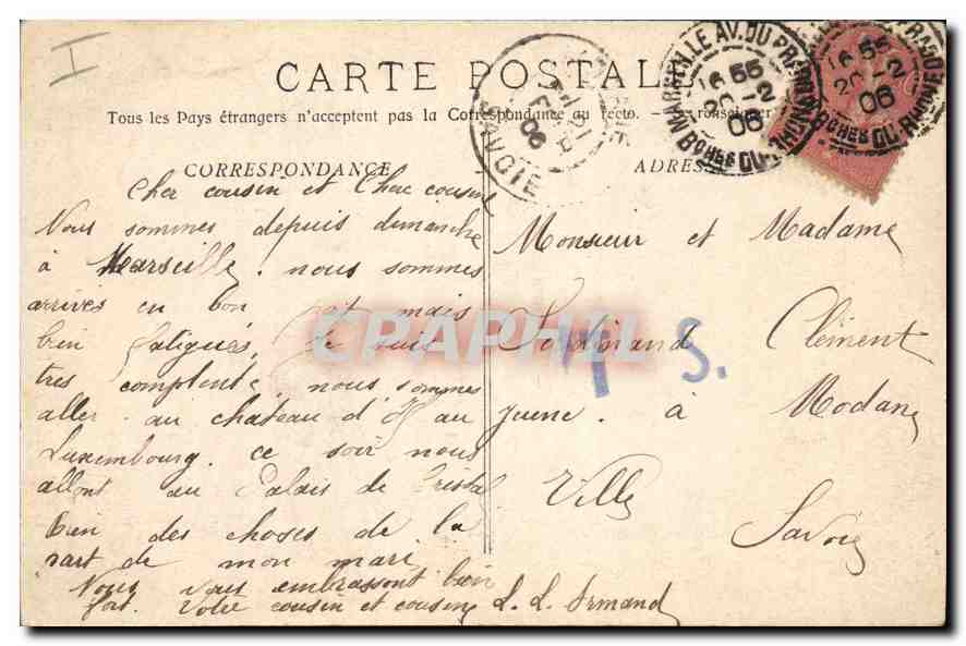 CPA Marseille Eglise St Vincent de Paul (Les Reformes) — Verso