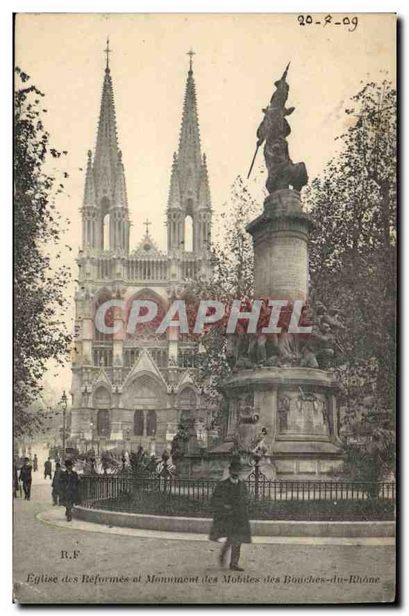 Église des Réformés et Monument des Mobiles des Bouches-du-Rhône — R.F. — CPAPHIL