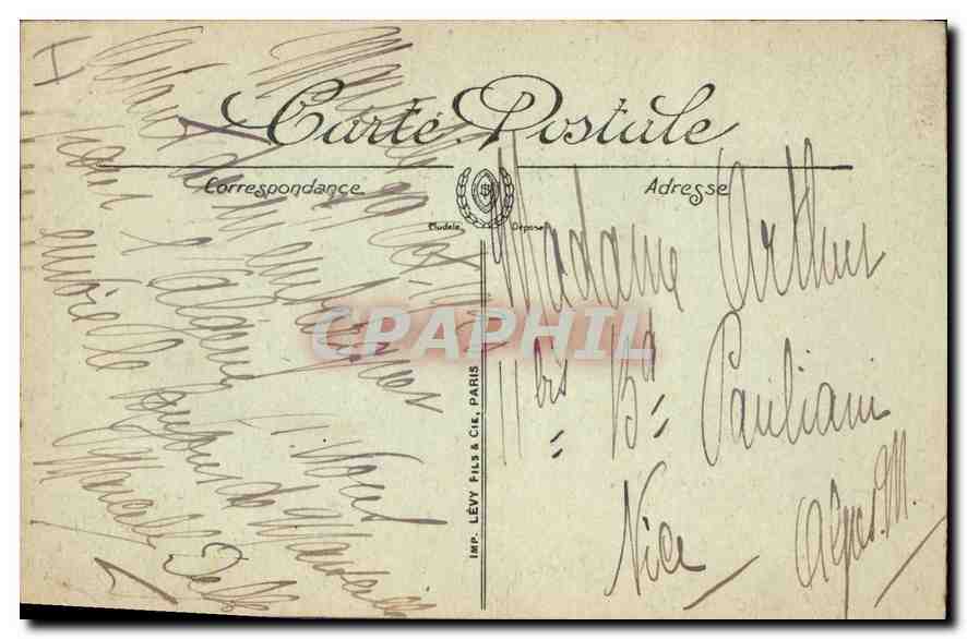 CPA Marseille Eglise des Reformes — Verso