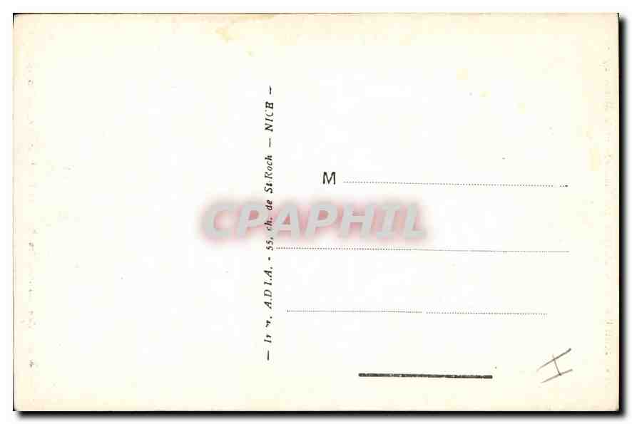 CPA Marseille Eglise des Reformes — Verso