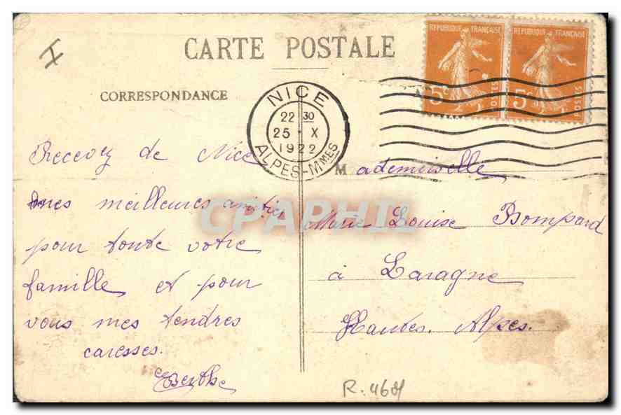 CPA Marseille Eglise St Vincent de Paul (Les Reformes) — Verso