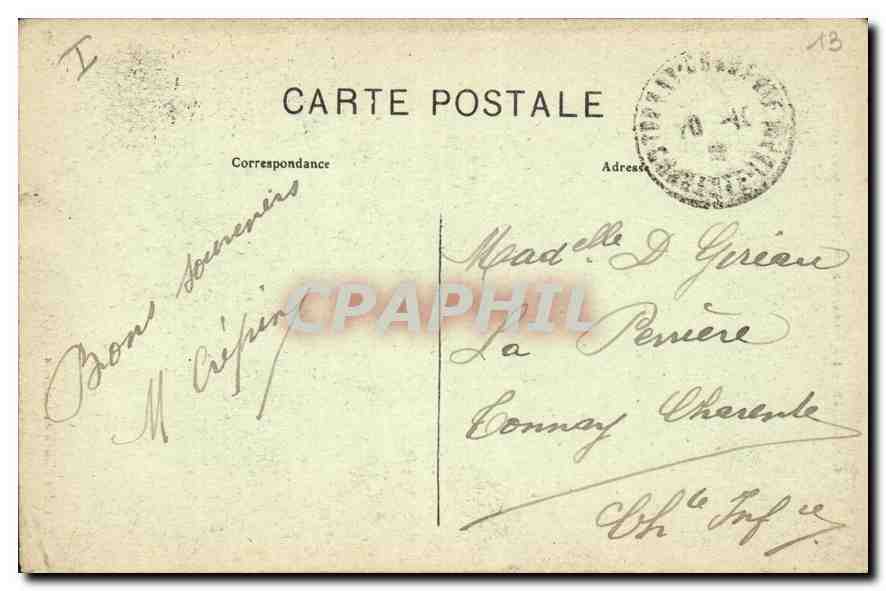 CPA Marseille Eglise des Reformes — Verso