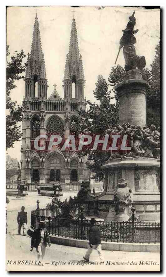 Marseille — Église des Réformées et Monument des Mobiles — Graphphil