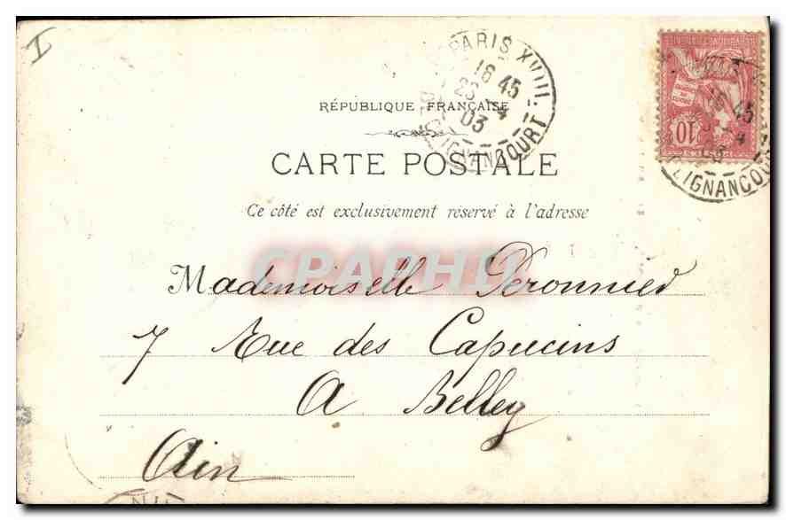 CPA Marseille L'Eglise des Reformes — Rückseite