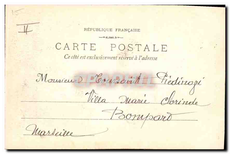 CPA Marseille Le Cours du Chapitre et les Reformes — Rückseite