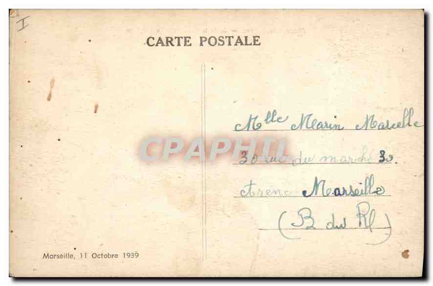 CPA Marseille Promenade de la Corniche La Prophete — Verso