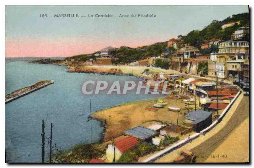 CPA Marseille La Corniche Anse du Prophete