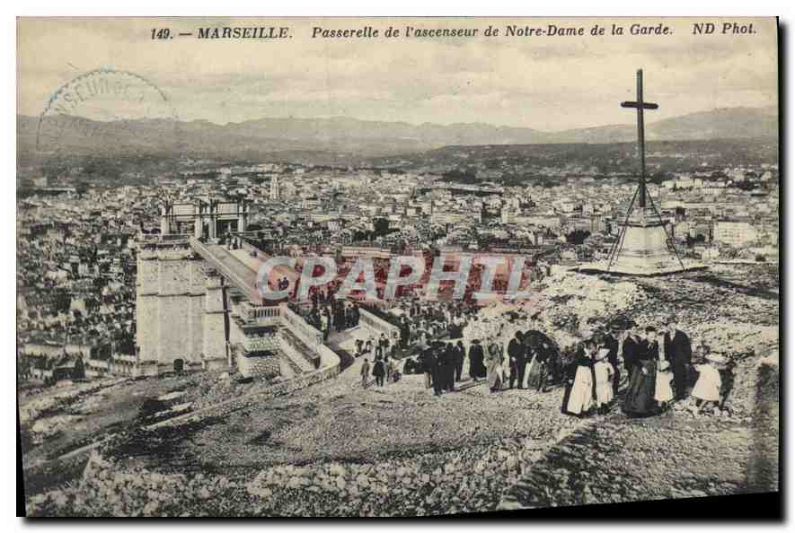 Marsella — Pasarela del ascensor de Notre-Dame de la Garde — ND Fot. n°149
