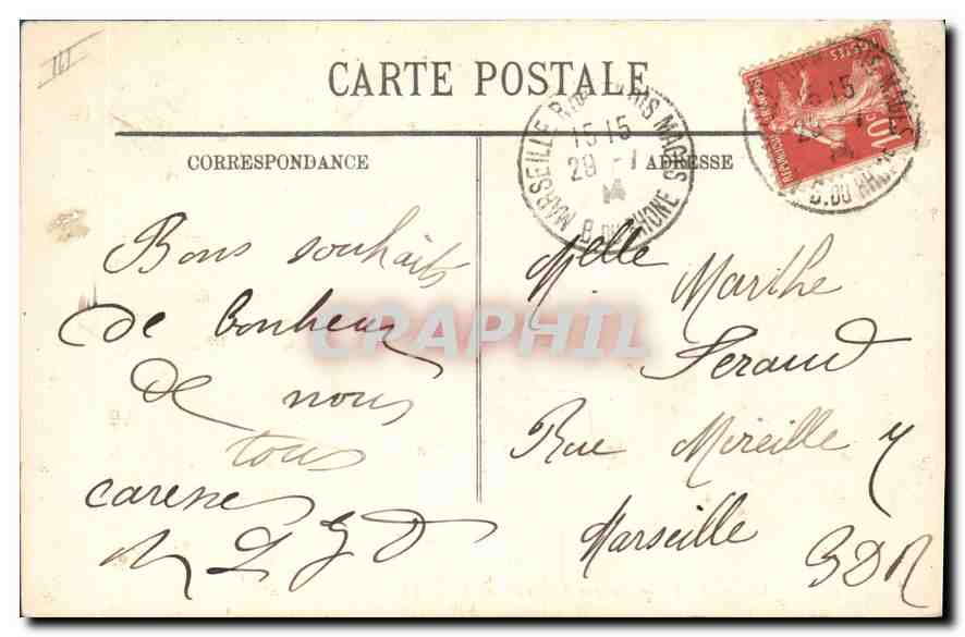 CPA En Provence La Farandole (par Valere Bernard) — Rückseite