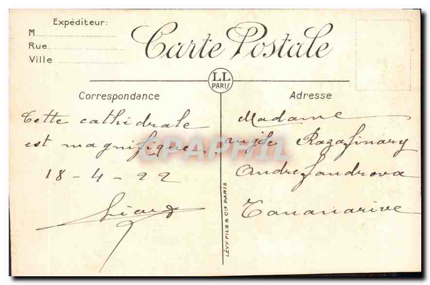 CPA Marseille Le Fort Saint Jean et la Cathedrale — Rückseite