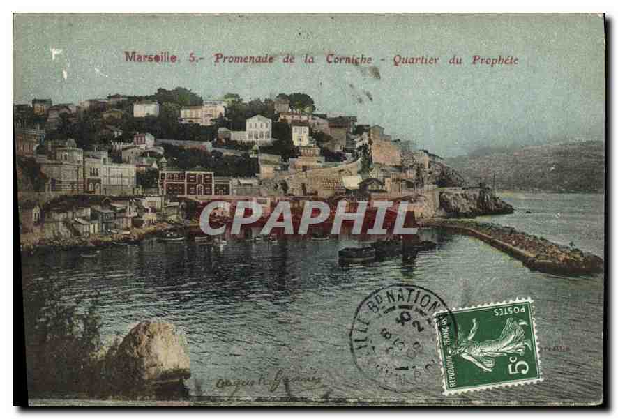 CPA Marseille Promenade de la Corniche Quartier du Prophete