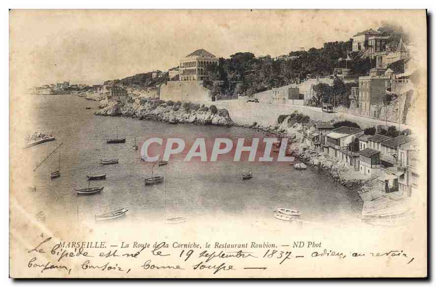 CPA Marseille La Route de la Corniche le Restaurant Roubion