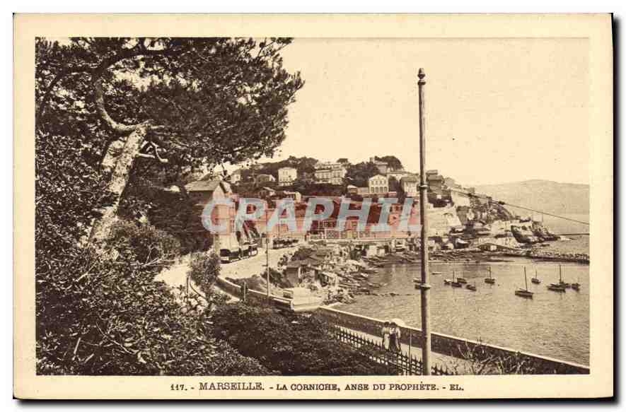 CPA Marseille La Corniche Anse du Prophete