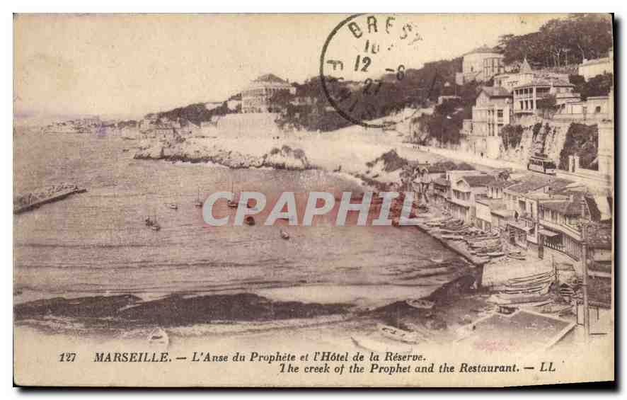 CPA Marseille L'Anse du Prophete et l'Hotel de la Reserve