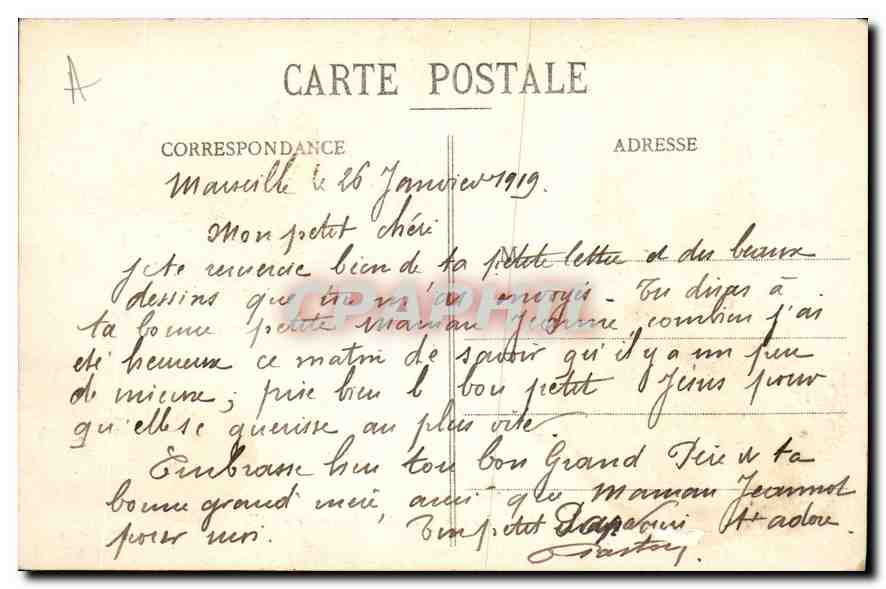 CPA Marseille La Corniche Anse du Prophete — Verso