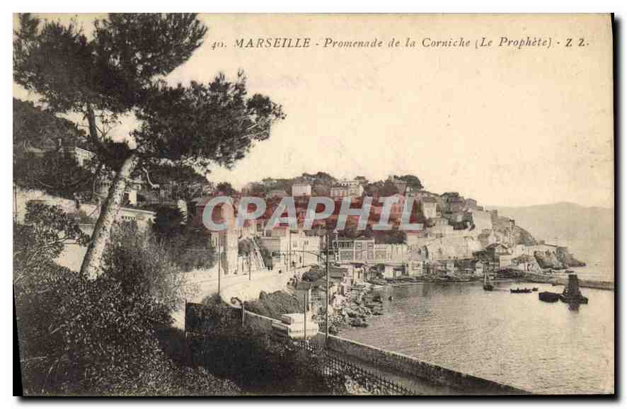 CPA Marseille Promenade de la Corniche (Le Prophete)