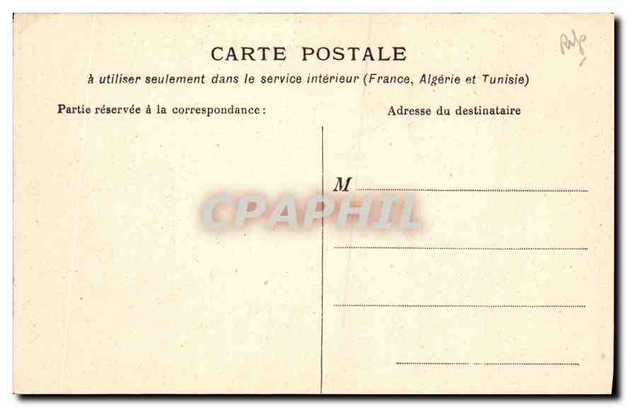 CPA Marseille La Corniche l'Anse du Prophete (Reserve Palace) — Verso
