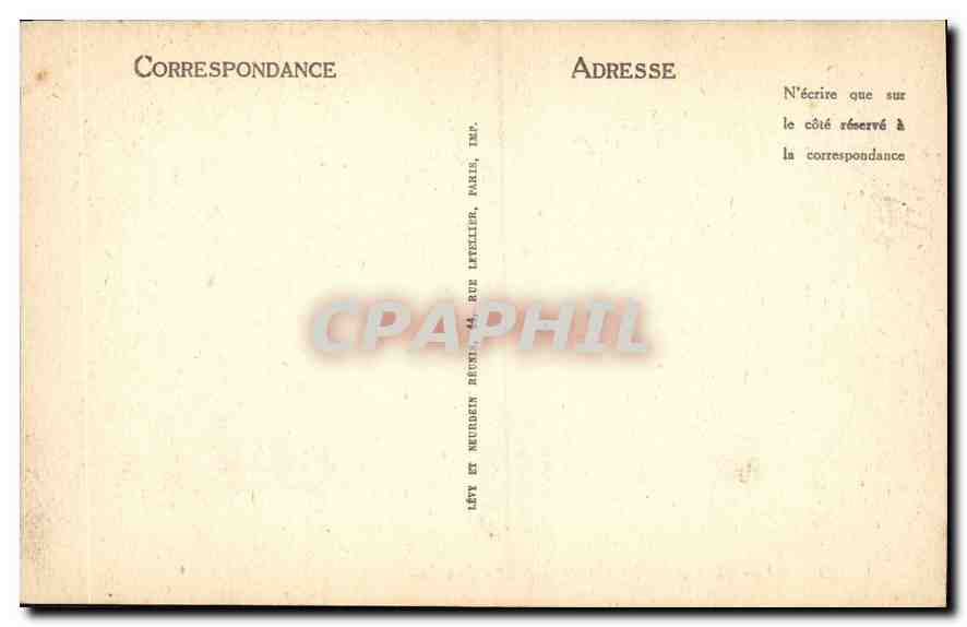 CPA Marseille La Corniche Le Prophete — Verso
