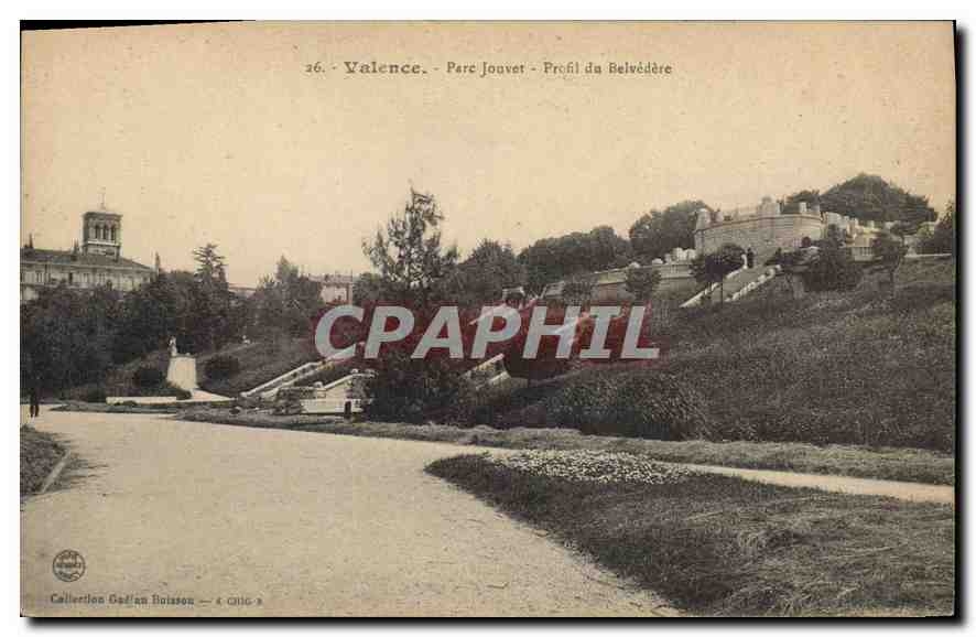 CPA Valence (Drome) Parc Jouvet Profil du Belvedere