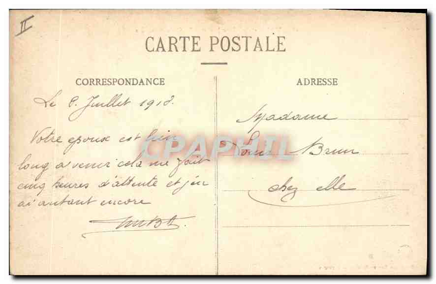 CPA Valence (Drome) Parc Jouvet Profil du Belvedere — Rückseite
