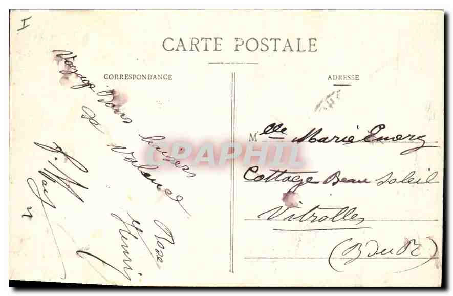 CPA Valence (Drome) Un Coin du Parc — Rückseite