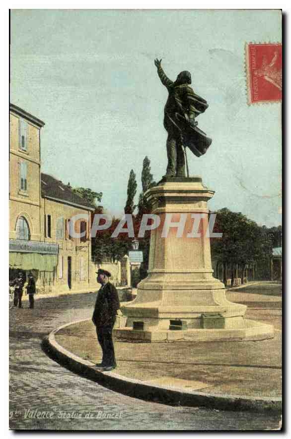 CPA Valence (Drome) Statue de Bancet