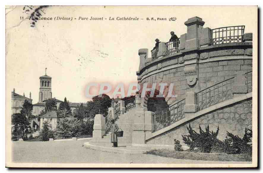 CPA Valence (Drome) Parc Jouvet La Cathedrale