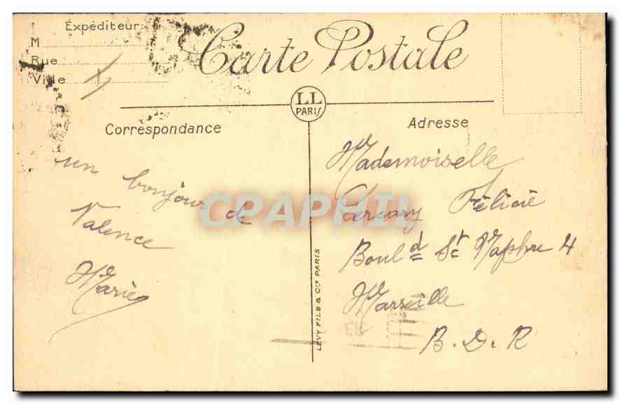 CPA Valence (Drome) Le Parc Jouvet — Rückseite