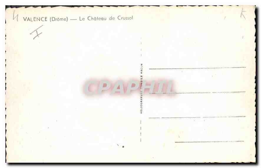 Le Château de Crussol — Valence (Drôme) — Héloïse Bavier & Compagnie — Rückseite