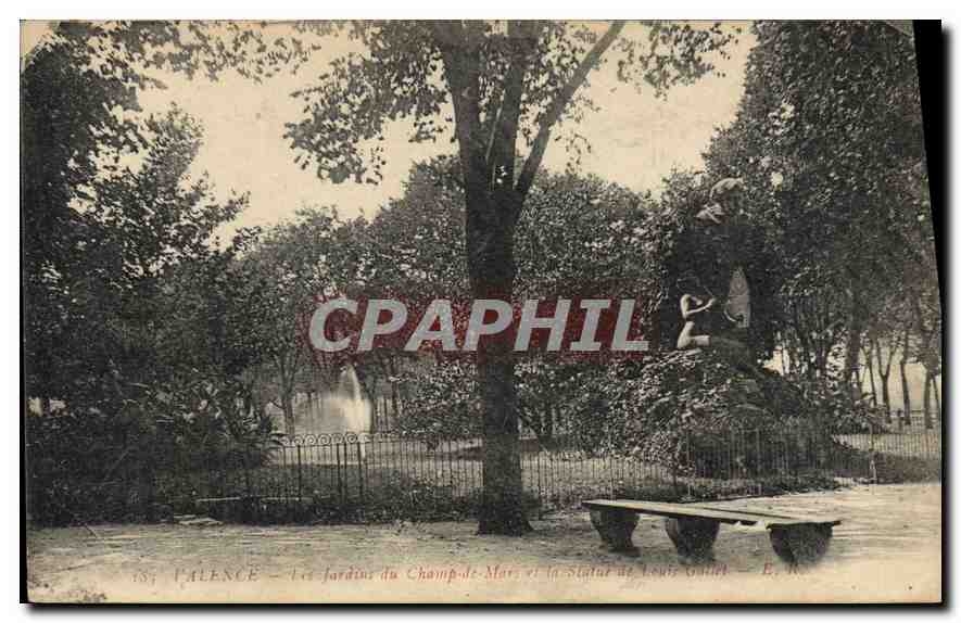 Pallence — Les jardins du Champ-de-Mars et la Statue de Louis Gallet — E. R.