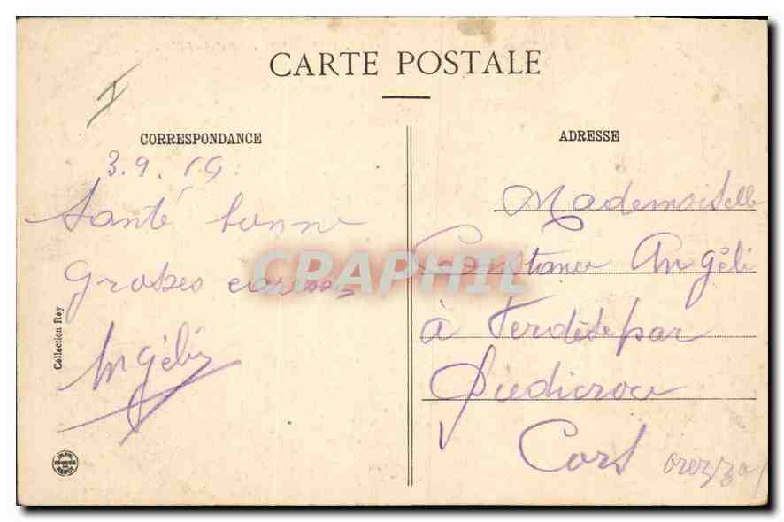 CPA Valence (Drome) Hotel de Ville — Rückseite