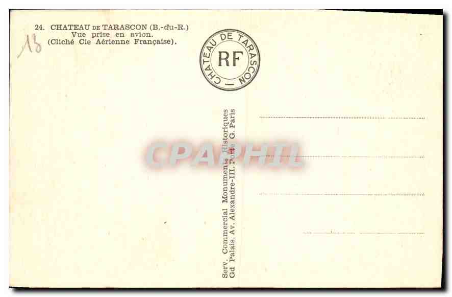 Château de Tarascon — vue aérienne — Cie Aérienne Française — Reverso