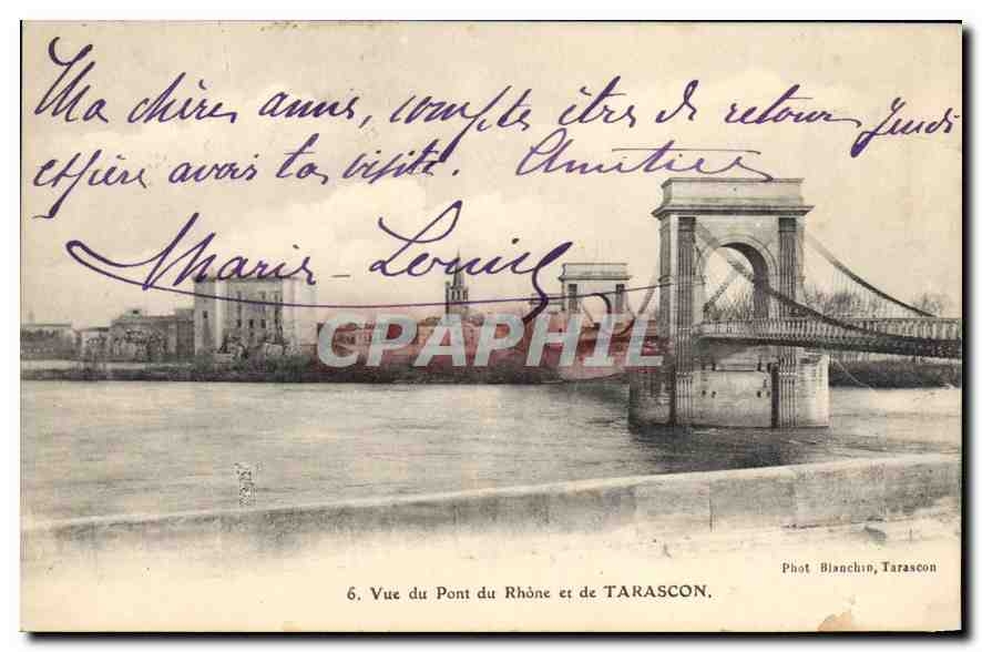 CPA Tarascon Vue du Pont du Rhone et de Tarascon