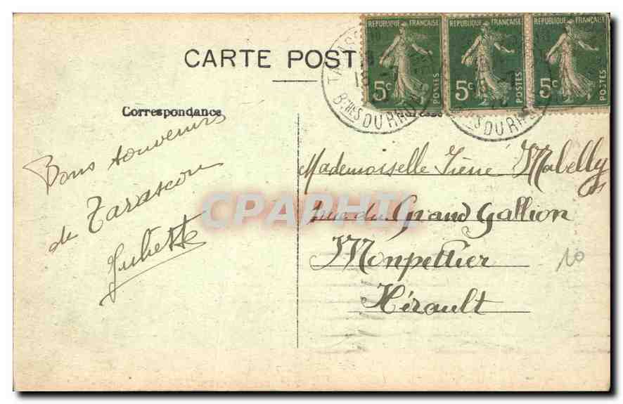 CPA Tarascon (B du R) Porte Saint Jean — Rückseite