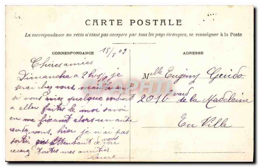 CPA Tarascon Chateau dit du Roi Rene (cote du Rhone) — Rückseite