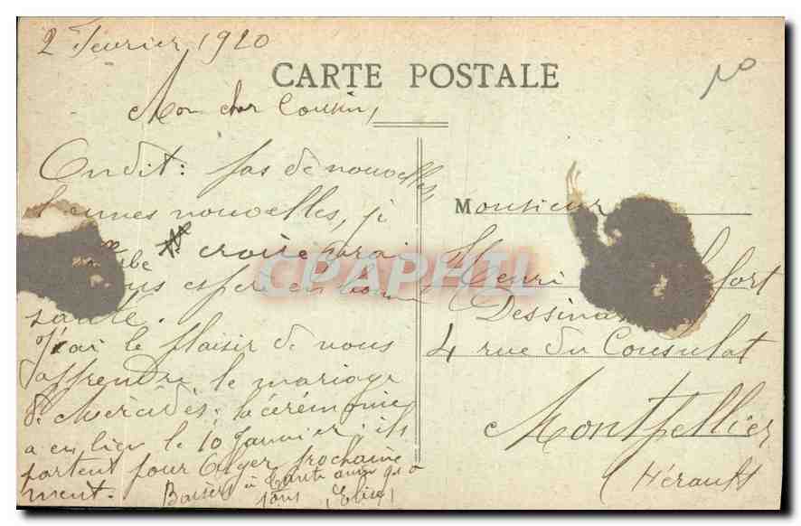 CPA Tarascon Chateau dit du Roi Rene (cote de la Ville) — Rückseite