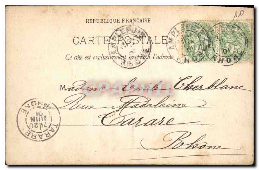 CPA Tarascon Portique de l' Eglise Ste Marthe — Rückseite