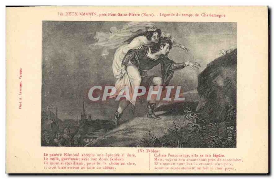 Deux Amants près Pont-Saint-Pierre (Eure) — Légende du temps de Charlemagne — Paul A. Lavergne, Versailles