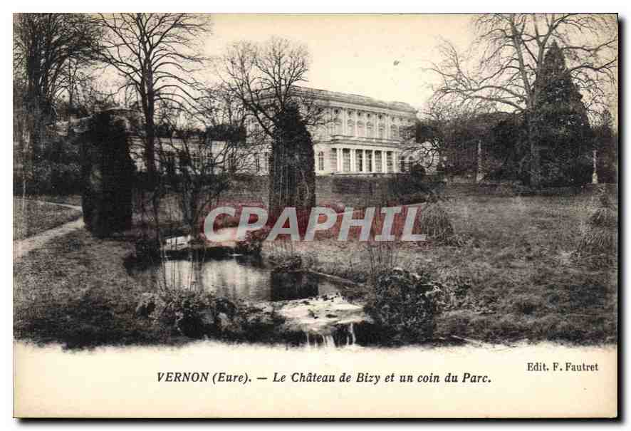 CPA Vernon (Eure) Le Chateau de Bizy et un coin du Parc