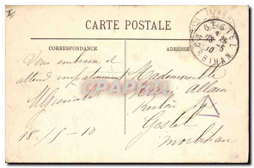 CPA Vernon (Eure) Chateau de Bizy — Rückseite