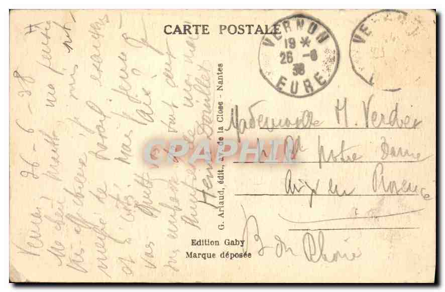 CPA Vernon (Eure) Un matin sur la Seine — Rückseite